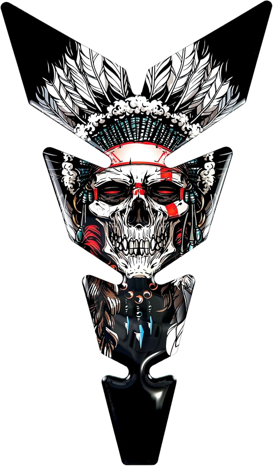 Generic Motorcycle Tank Pad Protector Decal - 3D Motorcycle Sticker for Sport Bikes. Universal protective pad compatible with any brands of motorcycles. Tankpad 220x150 (v6)