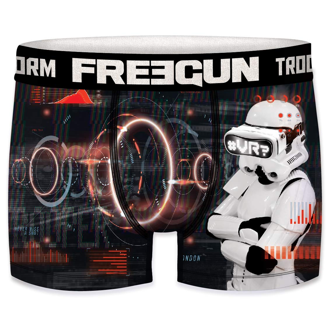 FREEGUN Boxer Uomo Star Wars, Microfibra, Taglie S-XXL, Stampa Stormtrooper E Meme, Confezione Singola