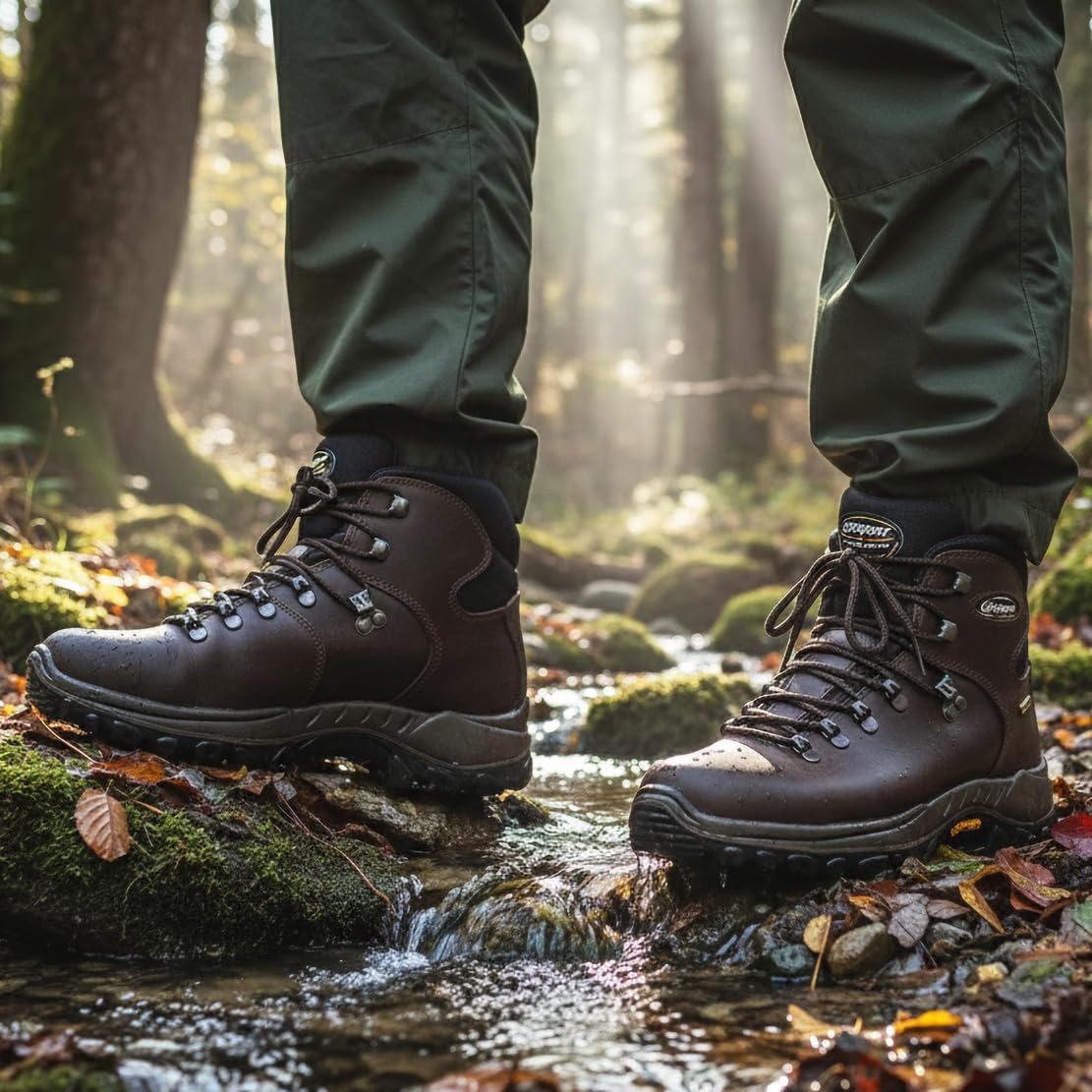 Grisport scarponcini trekking uomo WOLF TREK impermeabili membrana GRITEX scarponi da trekking fondo VIBRAM