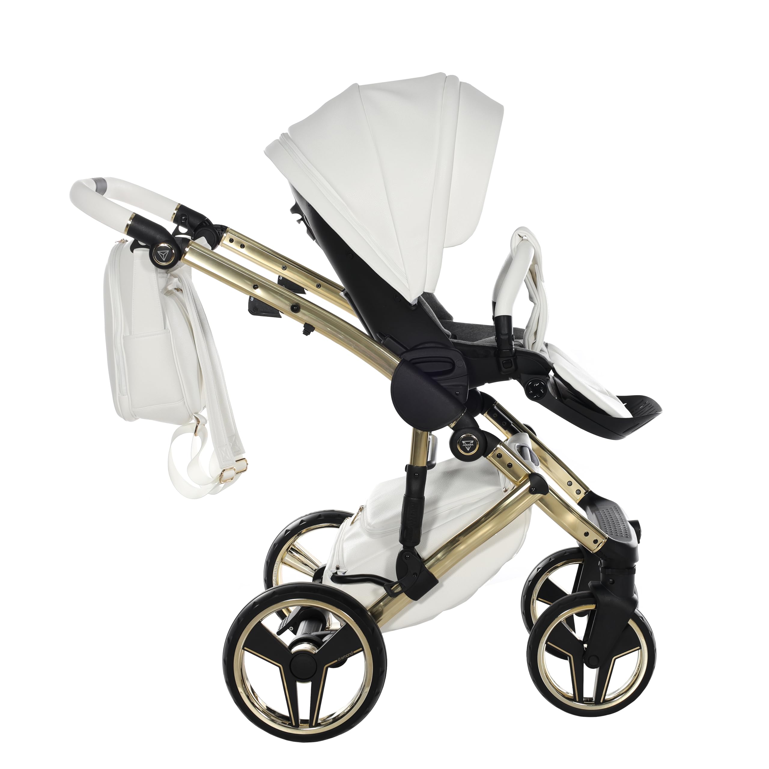 Junama Passeggino TRIO Hand Craft 08 Bianco e Oro - 2in1 3in1 4in1 + ombrellino (2 in 1)