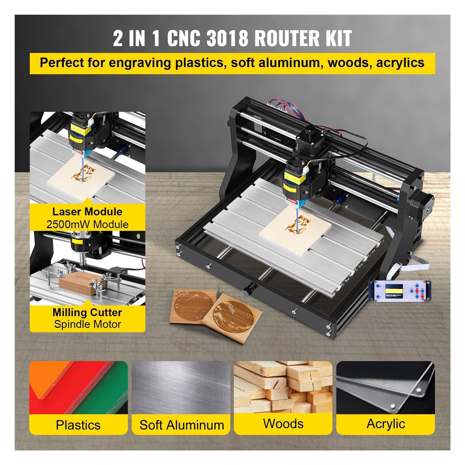 CNC 3018 PRO Router grawer z modułem 2.5w 3 osi DIY grawerka do drewna GRBL frezarka do drewna frezarka do drewna