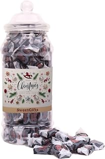 Christmas Sweets Jars - Swizzels Black Jacks - Christmas White Label - Medium Jar - 520grams