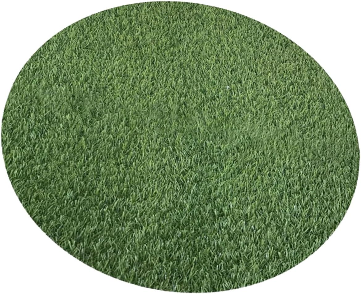 SUPVOX Artificial Grass Mat Round Fake Turf Rug for Use Lightweight Synthetic Grass Decor for Dining Table Patio Living Room and Office Decoration
