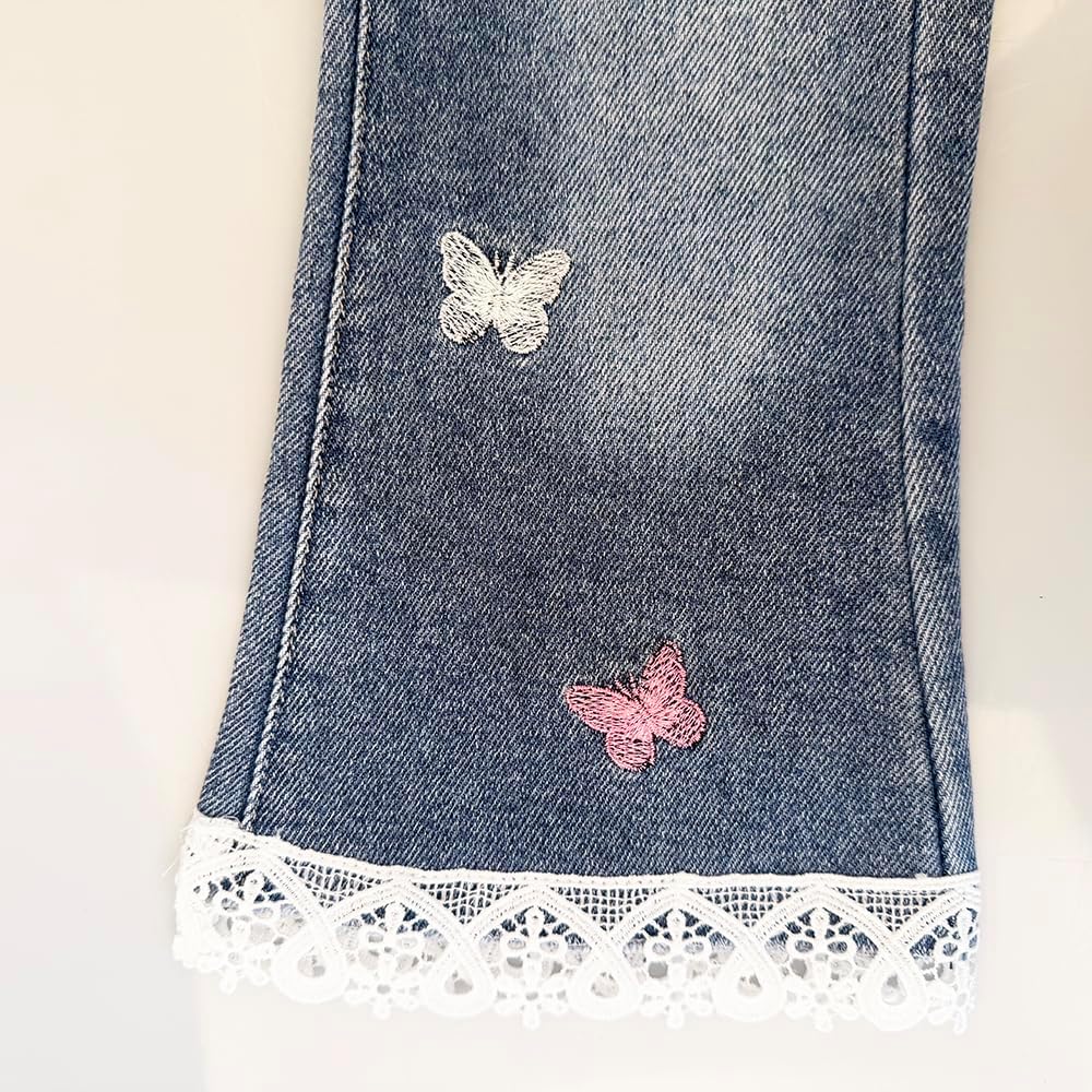 Peacolate 4-10T Spring Fall Little Big Girls 2pcs Clothing Set Knit Sweater and Jeans - Image 5