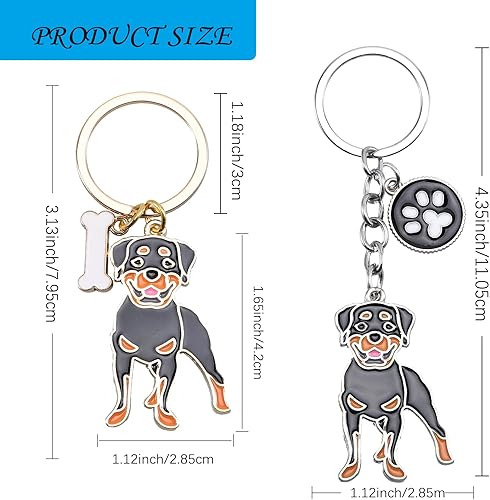 Miniatura 2 de Llavero para perro, llavero de automóvil, bonito llavero de metal portátil, regalo para amantes de las mascotas, cumpleaños, tema de cachorro