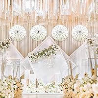 Vista 3 de Sombrilla parasol estilo techo de pagoda VIVISKY (TM) a la antigua, de ingenio, Ivory Marfil