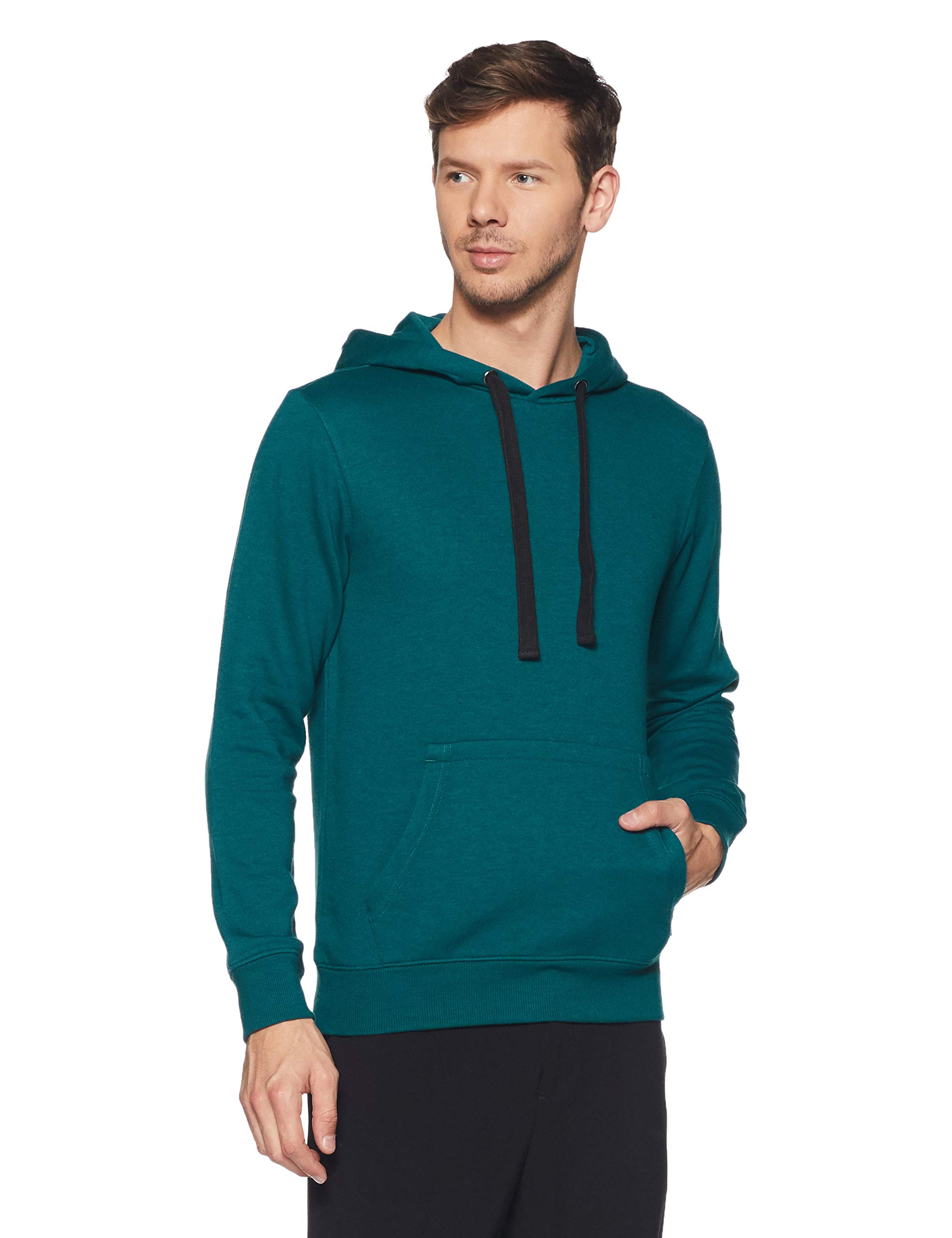 Amazon Brand - Symbol Men Cotton Blend Neck Hooded Sweatshirt