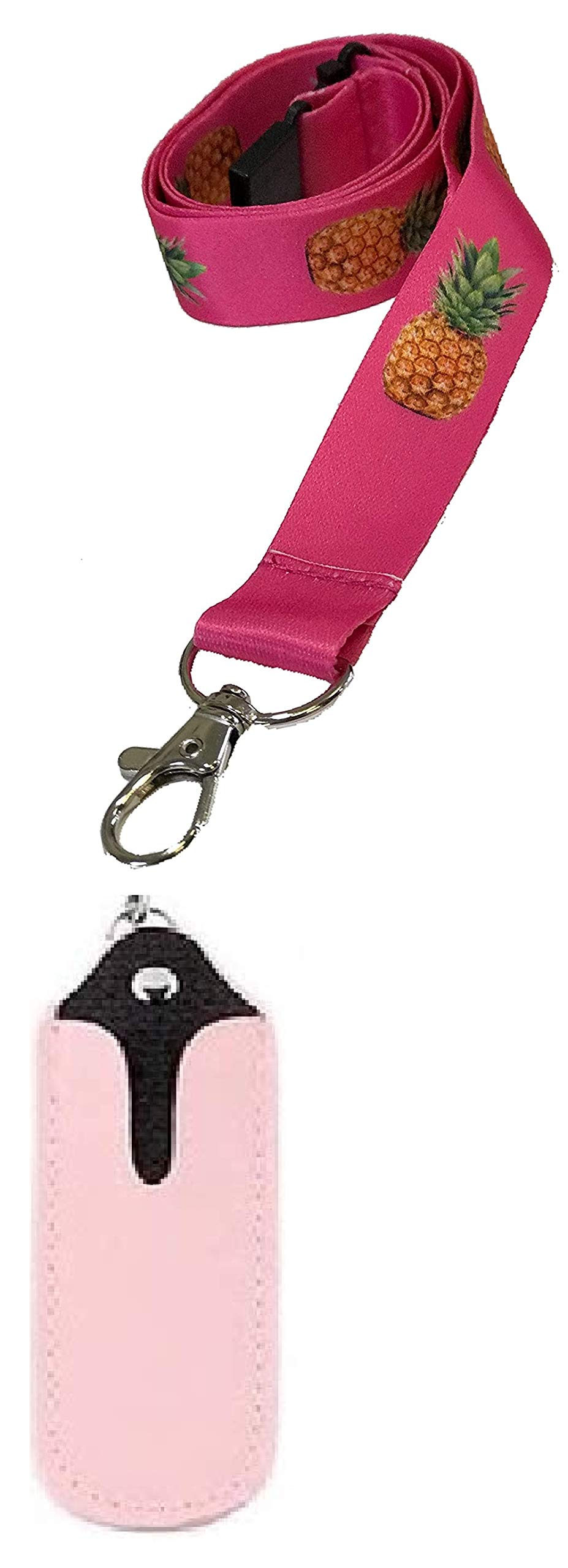 E CIG/Shisha Pen 20MM HIGH Quality Lanyard with Safety Breakaway & Matching Leather Faux CASE Holder (Red with White Hearts)