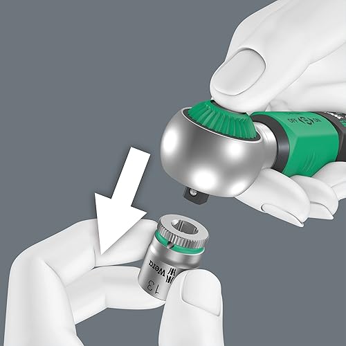 Miniatura 9 de Wera 05075830001 - Juego de 1 llave dinamométrica unidad de cabeza cuadrada de 14 pulgadas 2-12 Nm 10 piezas