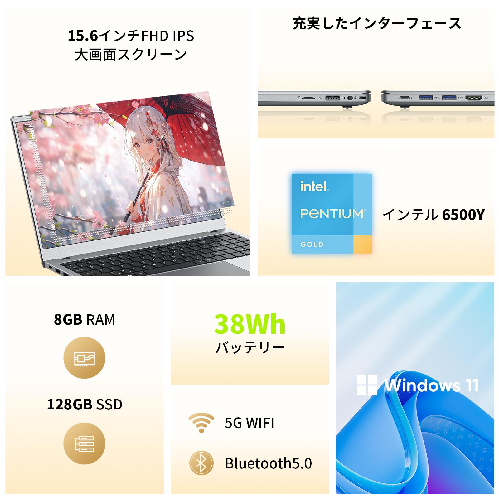 Amazon.co.jp: UOWAMOU ノートパソコン【MS Office 2024搭載&Windows
