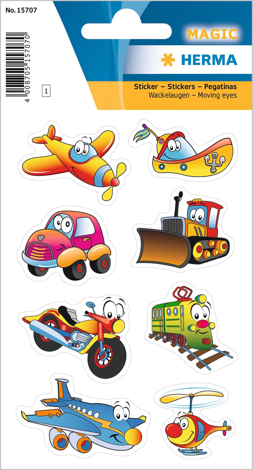 Herma Sticker Magic Vehicles, Moving Eye