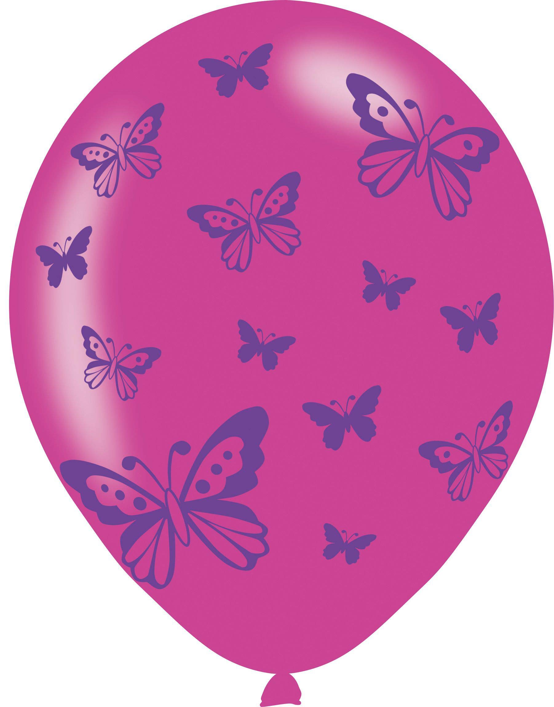 Amscan Schmetterling Latexballons – 6 Stück, Ca. 27,5 Cm Durchmesser, Für Helium Oder Luft, Geburtstagsparty