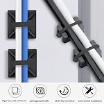 Smseace 360Pcs Kit de fixations zippées pour câble noir autocollant à l'arrière avec 6inch Des attaches et vis à glissière, UV Protection Outdoor Sticky Wire Fasteners Gestion des clips de câble