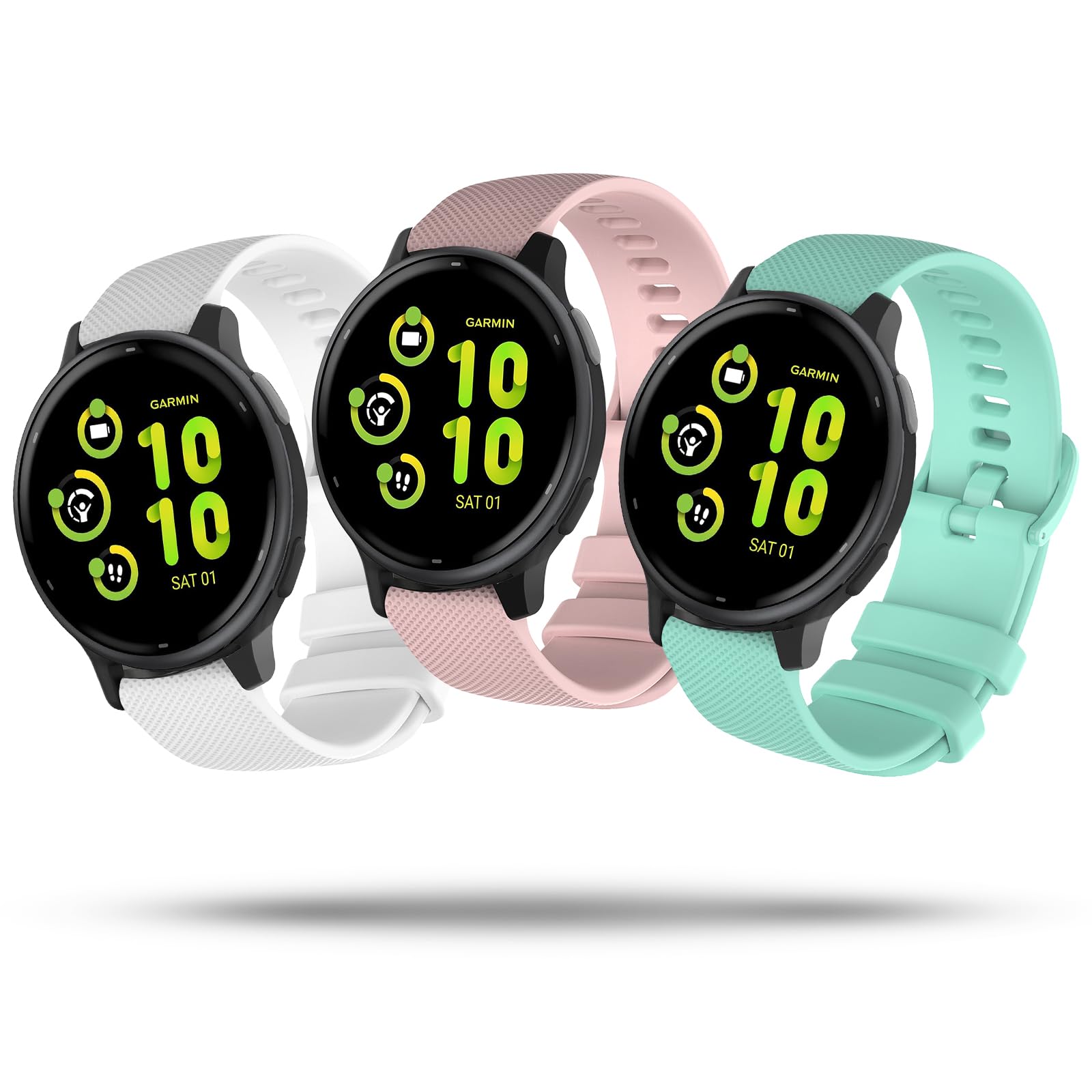 BDIG 20mm Correas Compatible con Garmin Vivoactive 6/5/3, Pulsera Deportiva de Silicona para Amazfit GTS/GTS 2(2Mini)/GTS 3/GTS 4 Mini,Amazfit Active/Active 2/Active 3 Premium,Bip 3/3 Pro,Bip S Lite