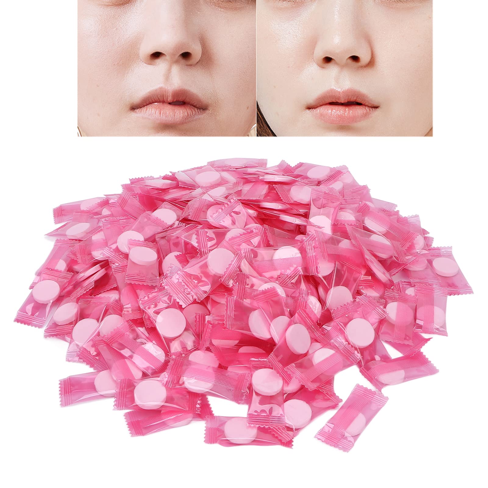 500 pezzi maschera facciale monouso compressa, maschera facciale compressa, confezione individuale in seta maschera, foglio maschera facciale compressa fai da te per la
