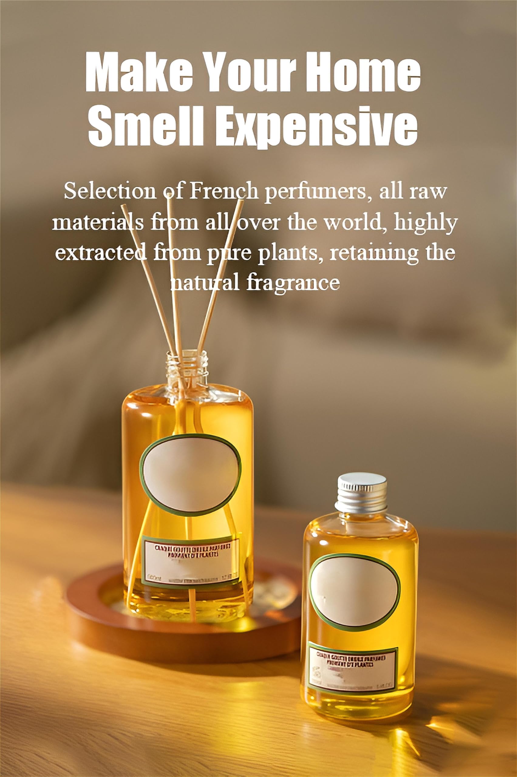 Aceite difusor de Hotel Collection, 500 ml (16,9 oz), aceites Esenciales para aromaterapia, Aceite aromático de Larga duración con 5 Varillas de caña, Ideal para ambientadores(RISCALTON)