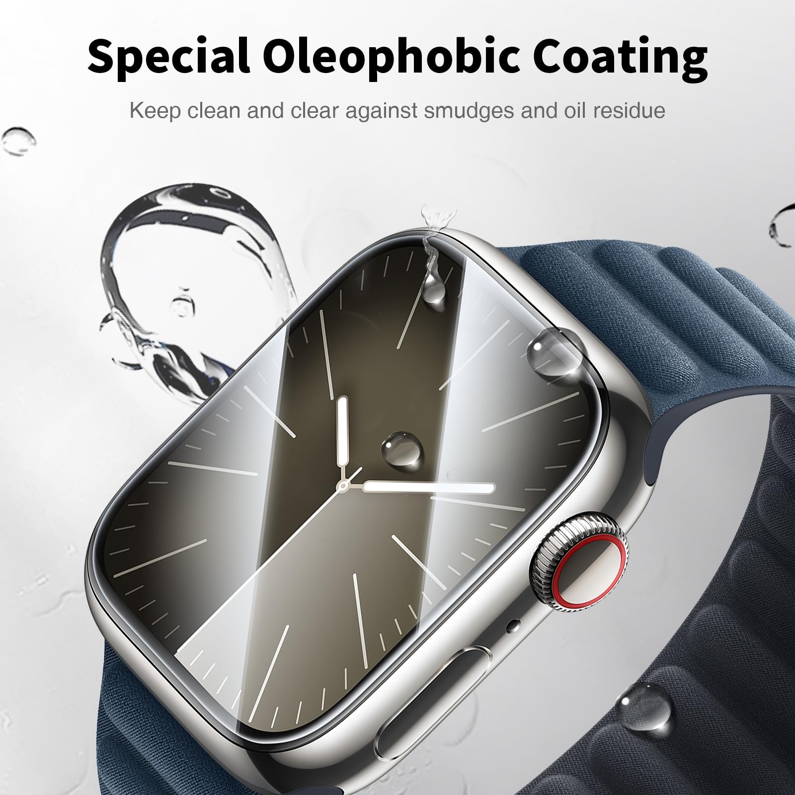 LK 6 Pezzi Pellicola per Apple Watch Series 8/7 41mm e Apple Wtach Series SE 2/6/SE/5/4 40mm Protettiva, Sensibile al Tatto,Senza Bolle, HD Trasparente TPU Pellicola Protettivo con Kit D'Installazione