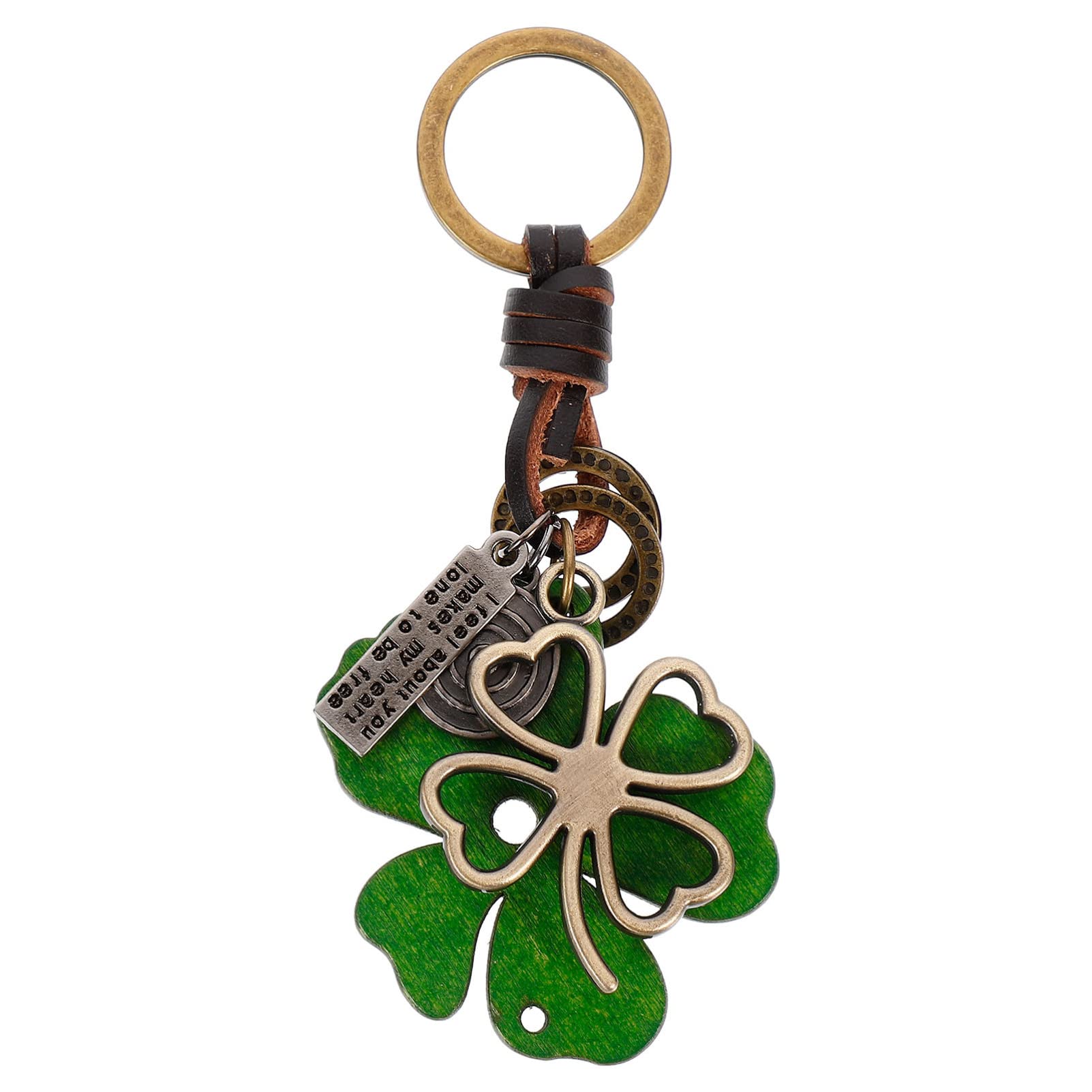 TOYANDONA Lucky Four Leaf Clover Keychain Key Ring Friendship Keychain St. Patrick s Day Party Favor Gift for Men Women