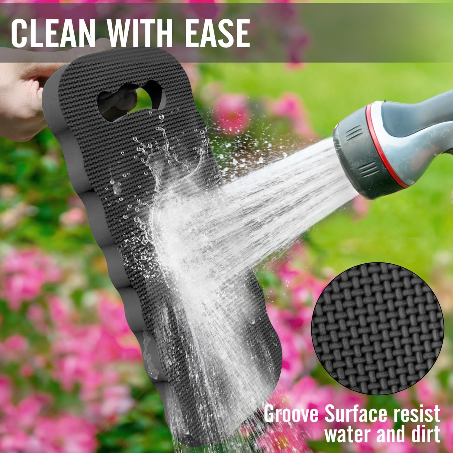 Thick Kneeling Pad 2 Pack, Waterproof, Comfortable Garden Kneeling Pads Stain Resistant, Multi-Functional Kneeler Pad for Gardening, Baby Bath, Yoga, Praying and Exercise (Black) - Image 2