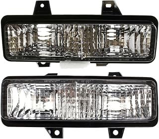 Set of 2 Right Signal Light + Left Tail Light Parking Light Clear Lens Dual for GMC for Jimmy for G3500/G2500/G1500 for P/V 3500 for R/V 2500/1500 Suburban for R3500/R250