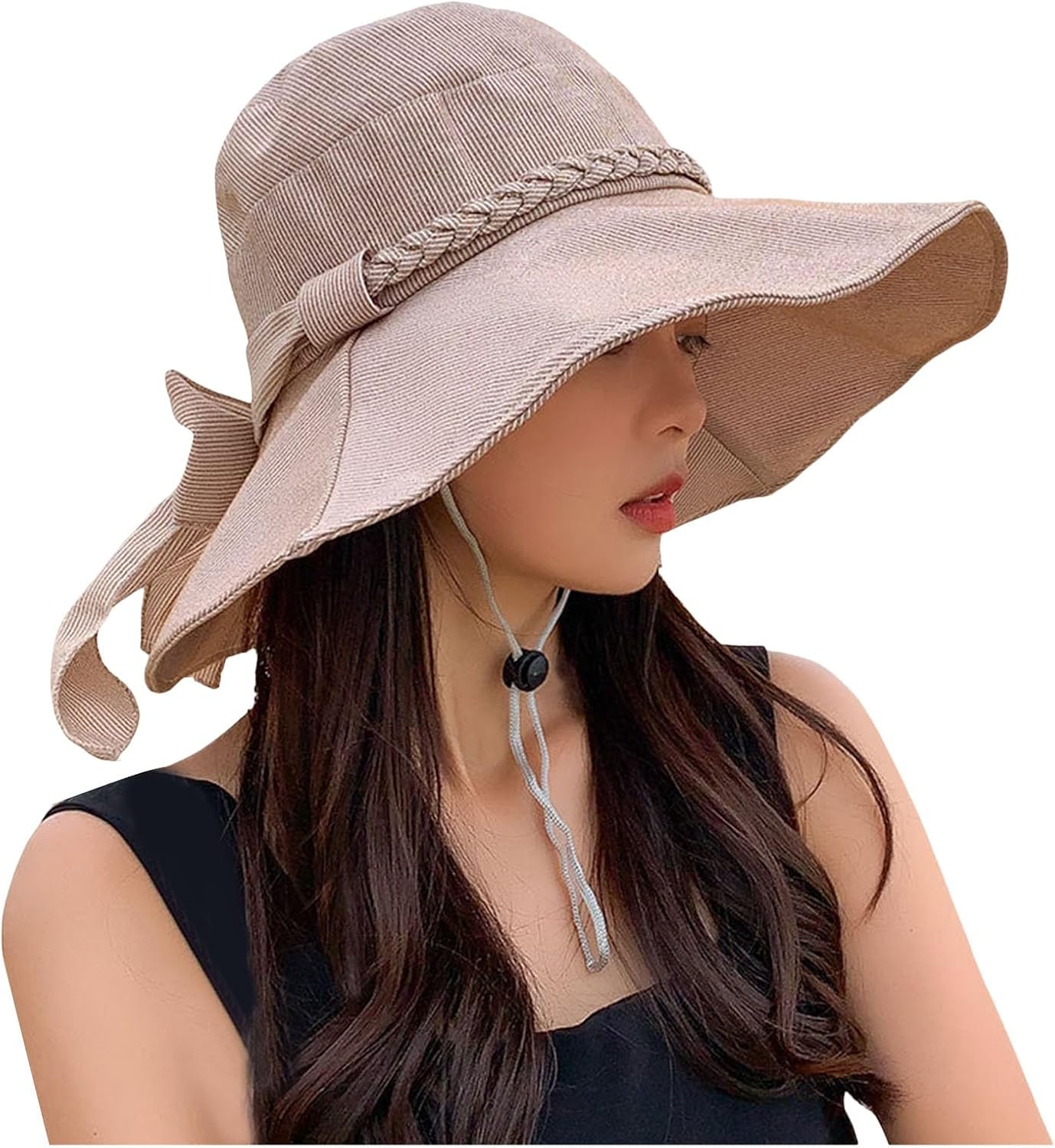 Women Wide Brim Bucket Hats UPF50+ UV Protection Summer Beach Sun Caps Outdoor Hiking Gardening Hiking Fishiing Hats