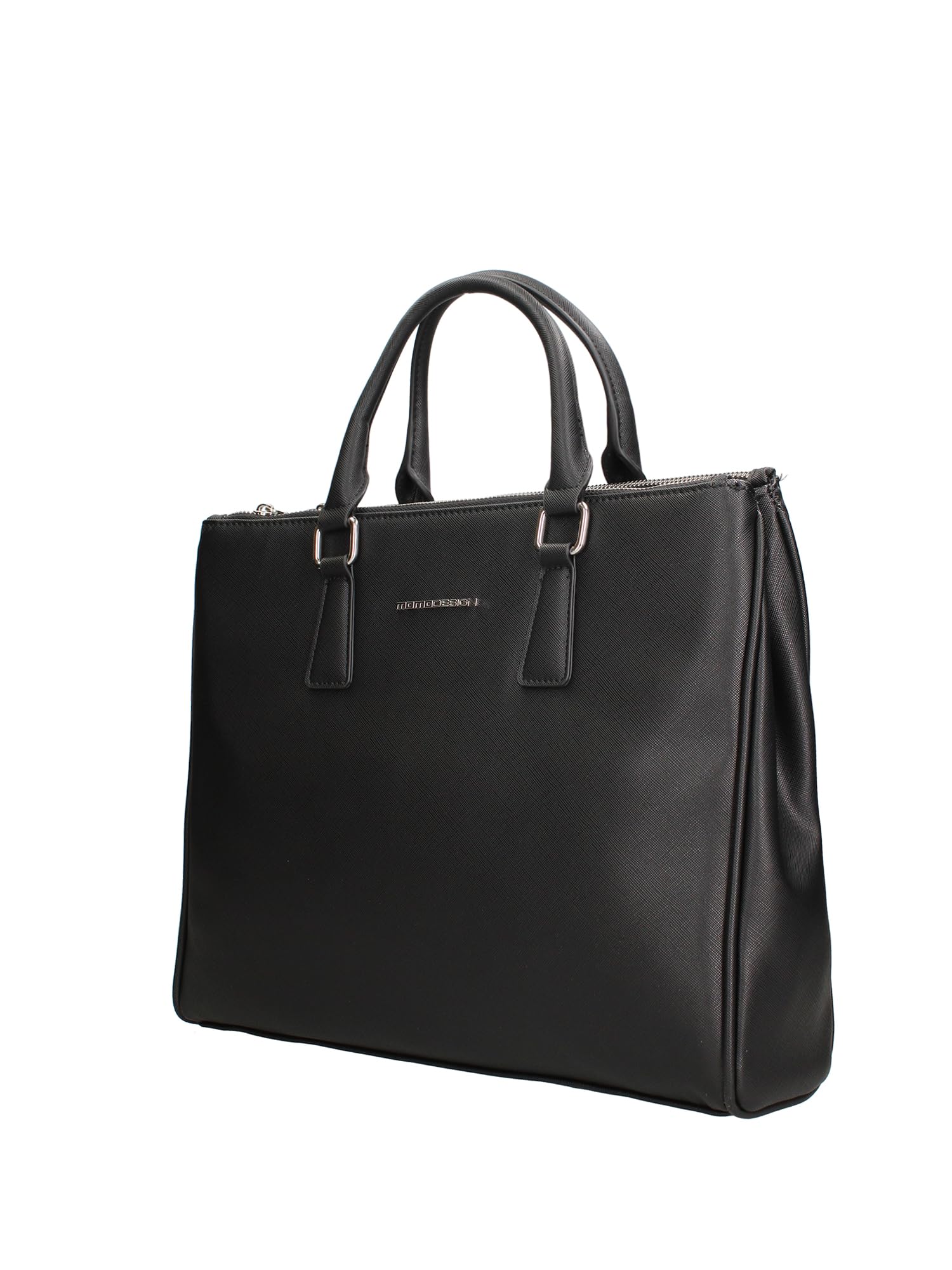 MOMO Design Borsa da Lavoro Uomo Nero Poliuretano Trieste 30x38x9 cm
