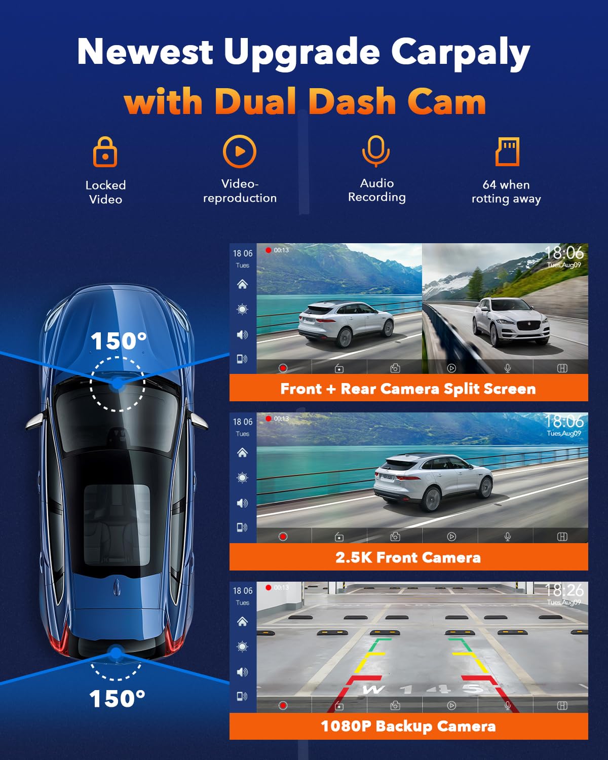 Volam 9 Pollici RadioCompatibile CarPlay Android - Dettaglio