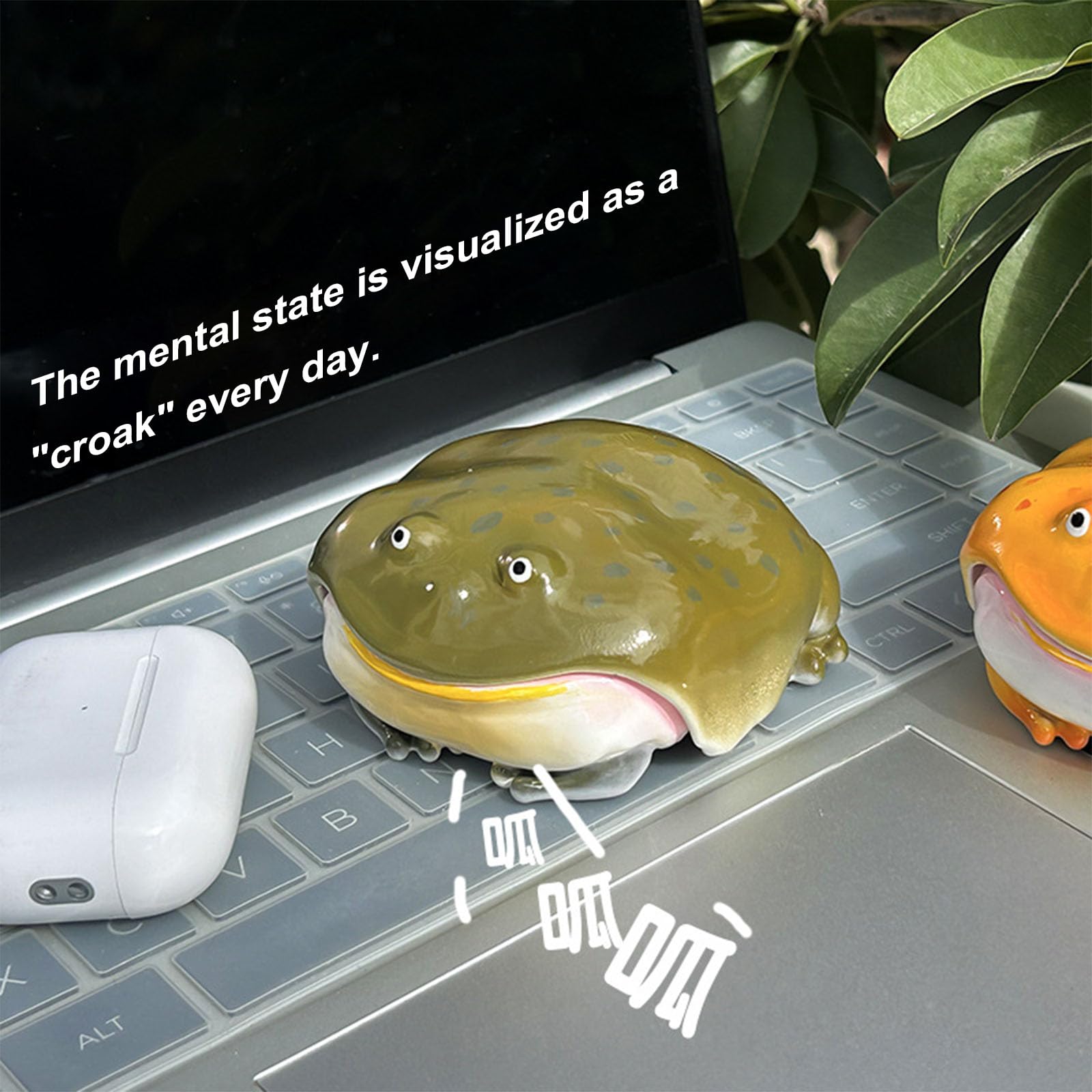 Funda protectora con diseño de animales juguetones para auriculares dedicados con acceso suave y de carga en forma de rana