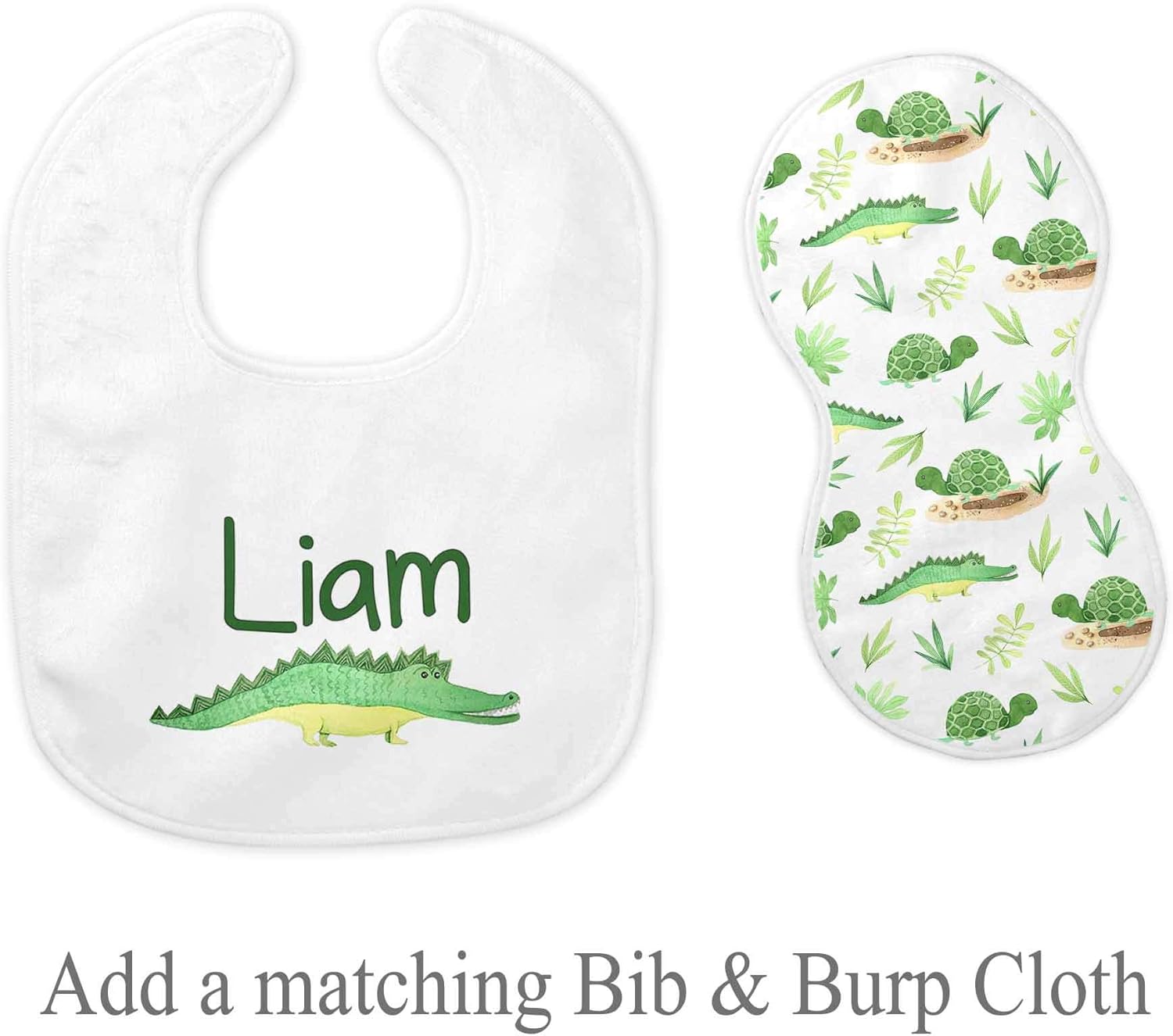 Alligator Personalized Baby Blankets for Boys with Name - Newborn Soft - Custom Baby - Customized Baby Blankets for Boys