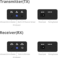 Vista 4 de SIIG Kit extensor de control remoto IR inalámbrico, amplificador de señal de repetidor infrarrojo, IR de 20 a 60 KHz, transmisor y receptor