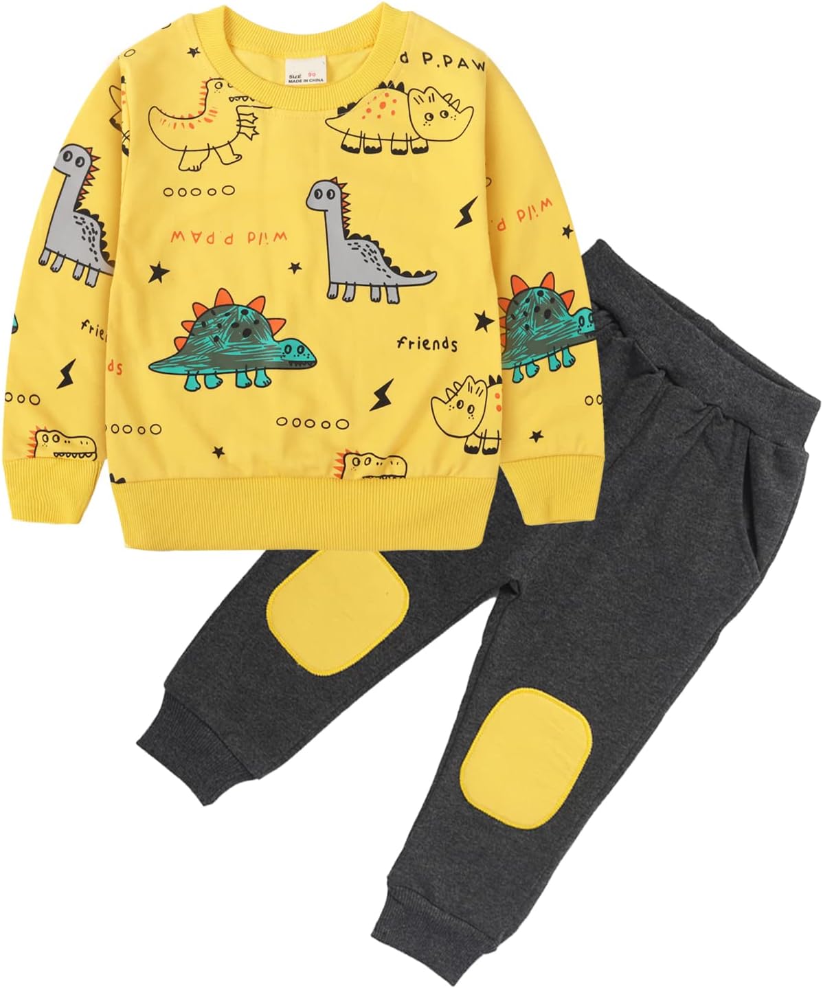 Boys Sweatsuit Set Toddler Boy Fall Winter Outfit Little Kids Long Sleeve Pullover Sweatshirt Pants 2 Pieces Set
