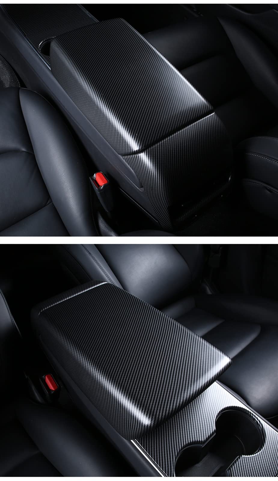 Interni Center Trim Console Per Tesla Per Model 3 Per Model3 2017-2021 Auto Bracciolo Centrale Box Pannello Copertura Sticker Frame Interni Stampaggio Decorazione Interna Modanatura ( Colore : Gloss B
