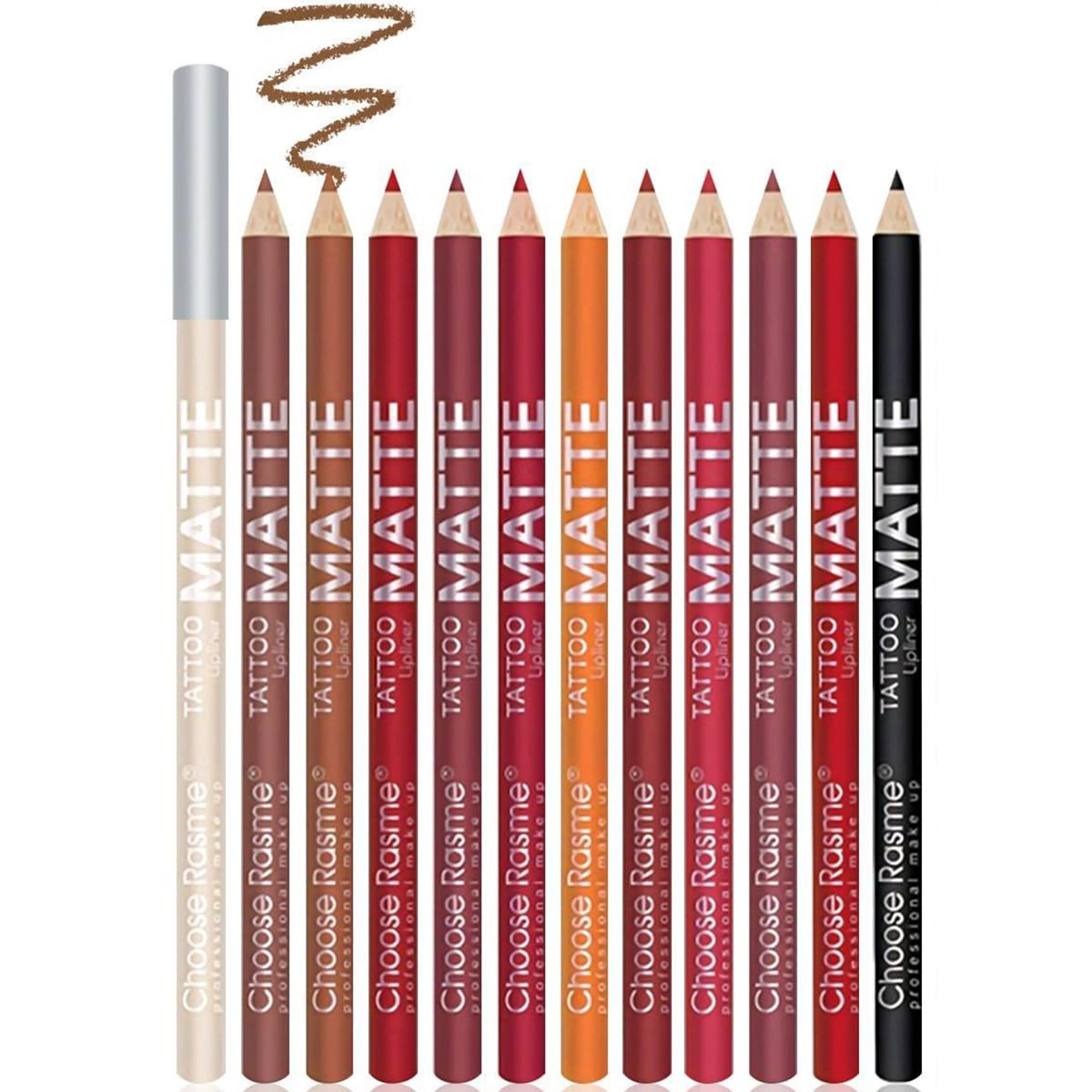 12 Farben Lipliner Set – Wasserfester Lippenkonturenstift, Matte, Langanhaltende Formel, Mit Deckel