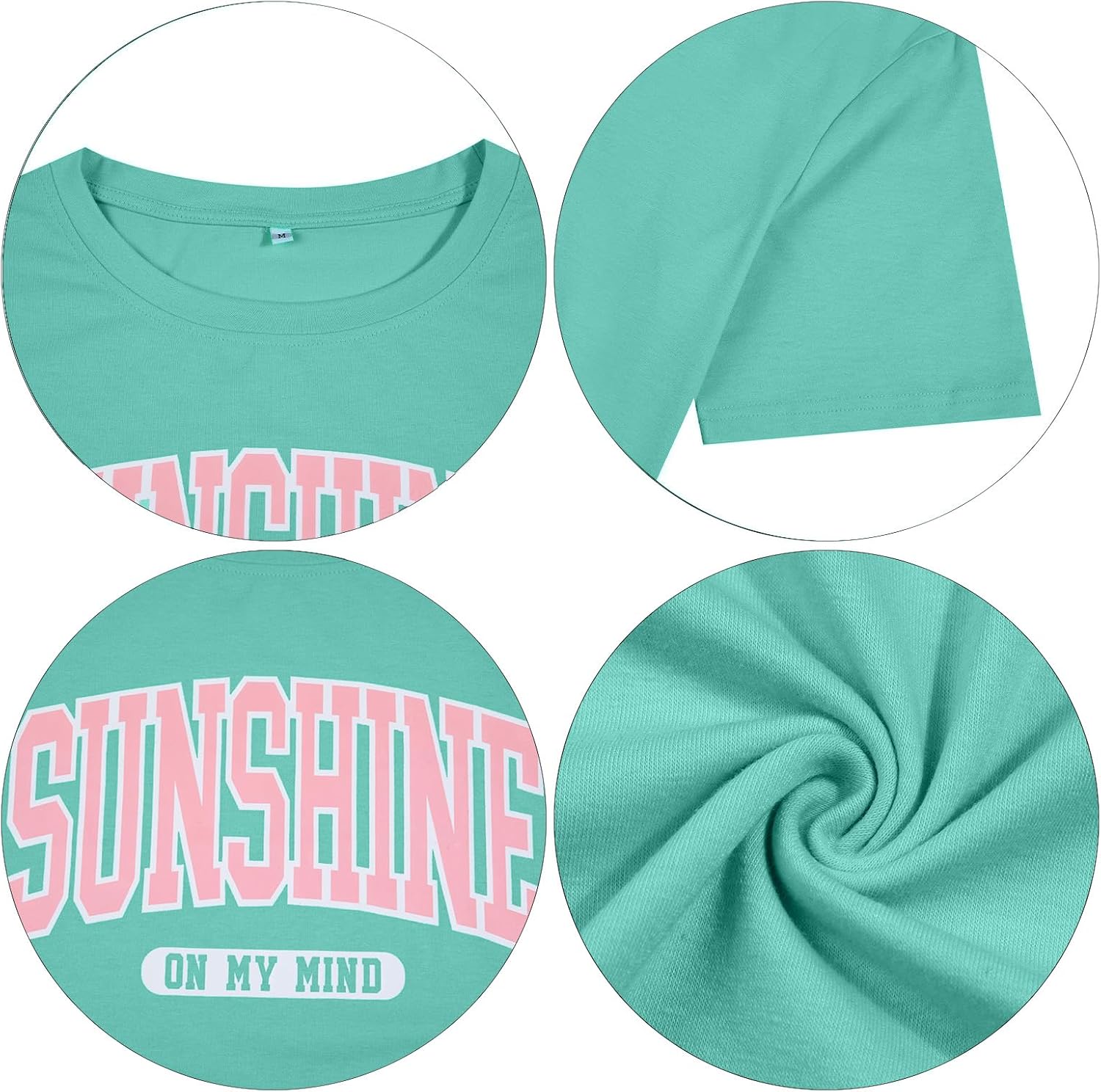 Womens Oversized Tee Shirts Vintage Sunshine Graphic Tees Hiking T-Shirts Boho Summer Short Sleeve Top - Image 6