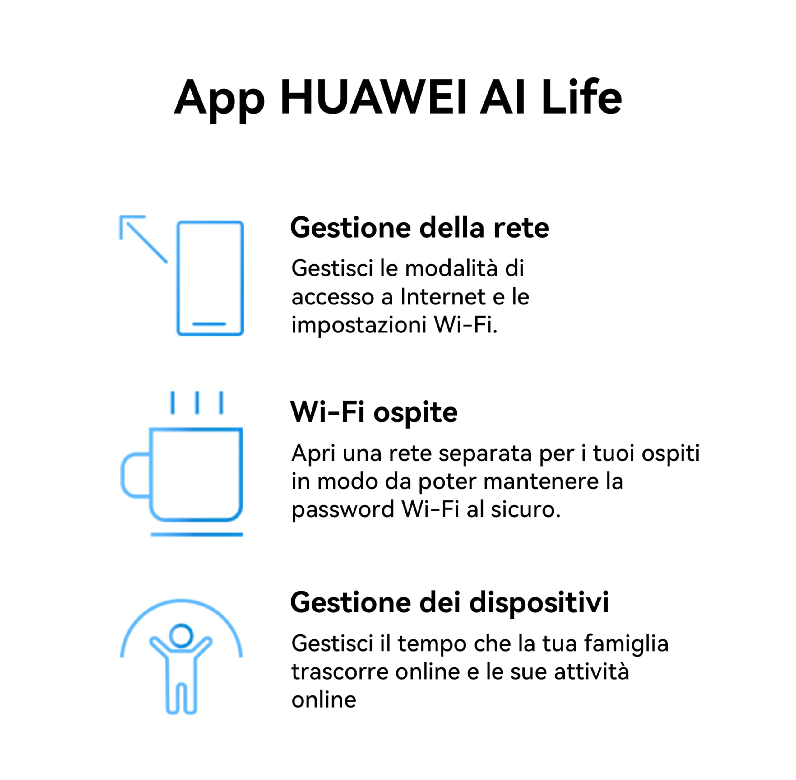HUAWEI WiFi AX3 NEW Router, 6 Plus a 3000 Mbps, Larghezza di Banda Maggiore con 160 MHz, Gestione Intelligente del Domestico, Ampia Copertura, con HarmonyOS Mesh+, 30 Mesi di Garanzia