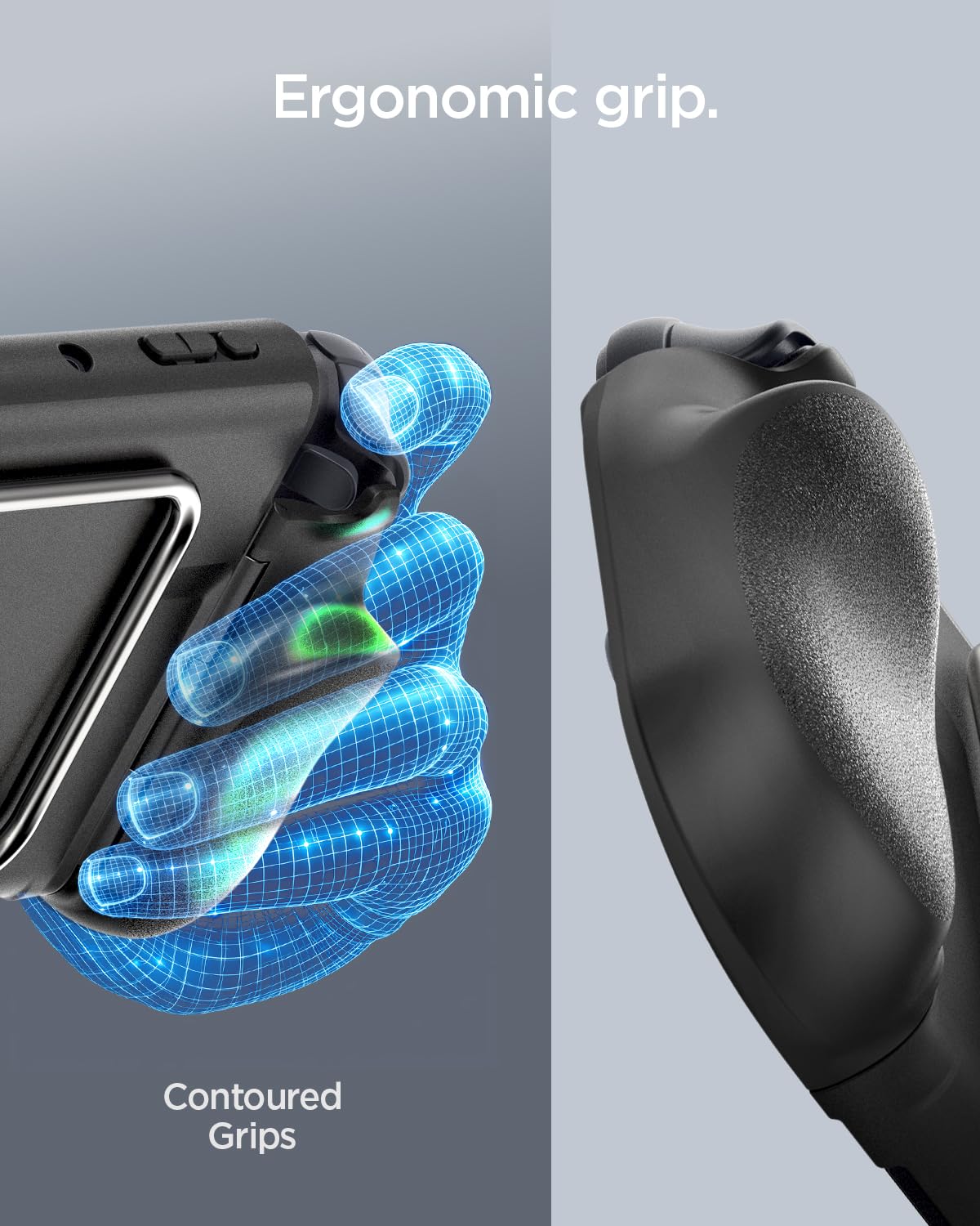 Spigen Dual Grip Pro Coque avec support à charnière intégré, Compatible avec Nintendo Switch 2 (2025) et station d’accueil – Noir