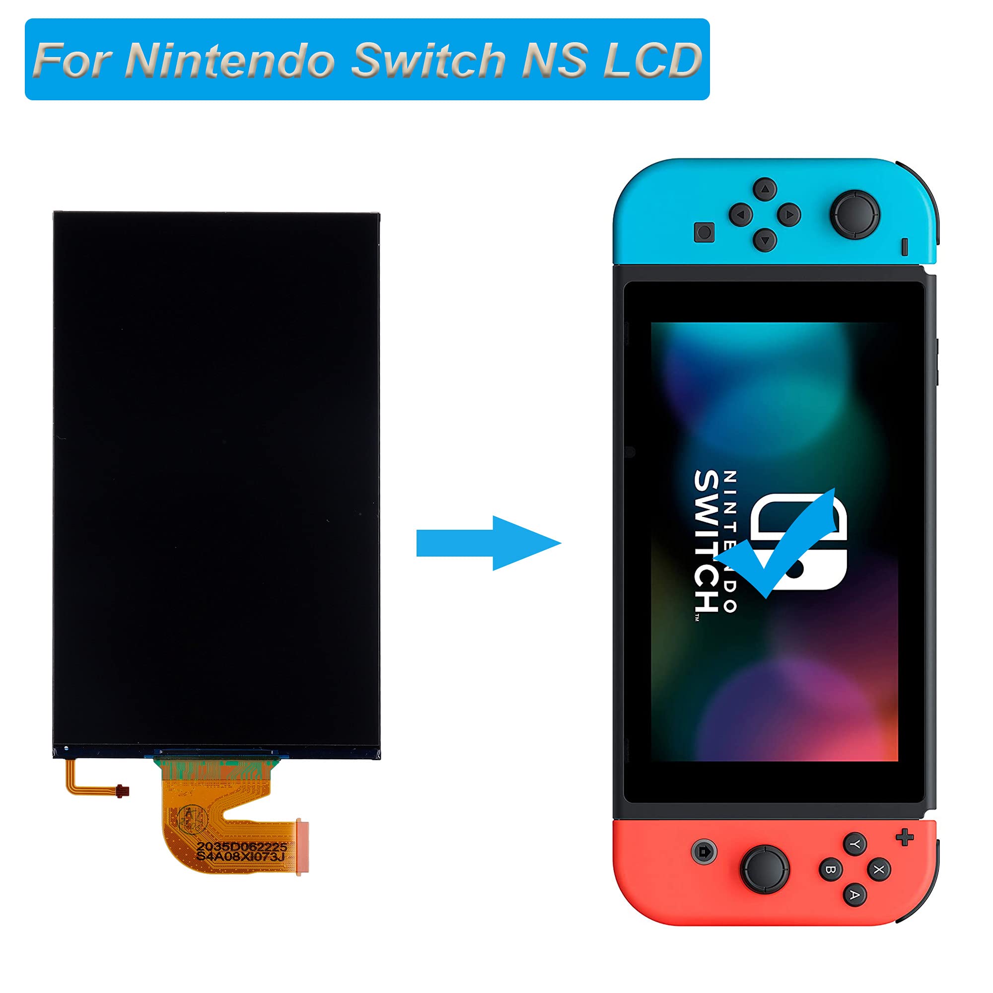 ニンテンドースイッチ　ディスプレイ Amazon.com: Assembled Full LCD Display Set Replacement for