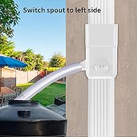 Vista 5 de Desviador de bajante, desviador de agua de lluvia se adapta a bajantes de gran tamaño de 3 x 4 pulgadas y bajante de 2 x 3 pulgadas, sistema