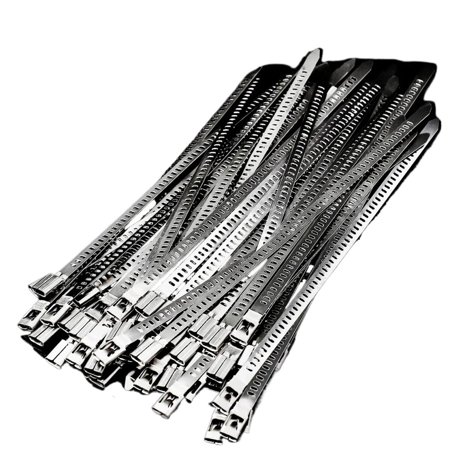 Ygsgjsp 5X250mm Stainless Steel Metal Cable Tie 10/100Pcs Stainless Steel Self-Locking Cable Tie Multi-Purpose Water Pipe Storage Zip Ties Heavy Duty Hardware Fastener(,30Pcs)