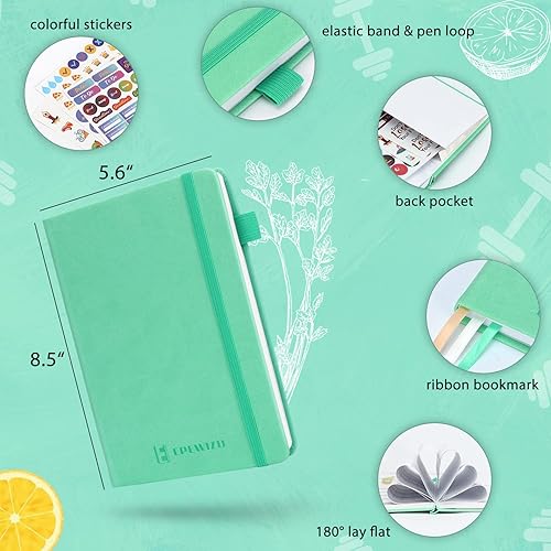 Miniatura 2 de EPEWIZD Diario de alimentos y acondicionamiento físico, planificador de bienestar de tapa dura, diario de entrenamiento para mujeres y hombres, para