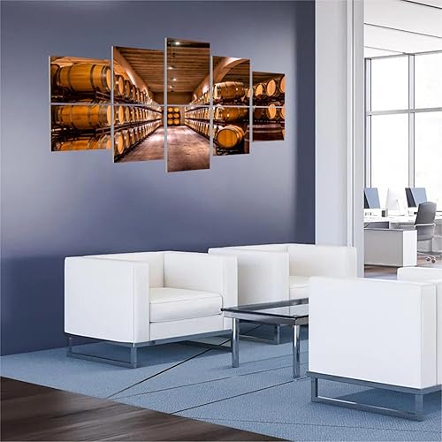 Miniatura 2 de Paquete de 10 paneles acústicos artísticos para bodega, barriles de whisky, barriles de madera francesa, panel decorativo que absorbe el sonido,