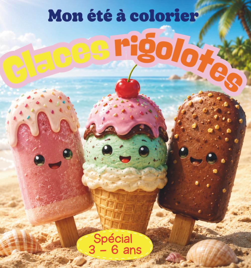 Glaces rigolotes: Mon été à colorier