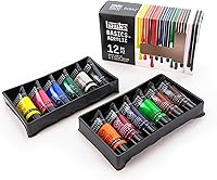 Vista 1 de Liquitex BASICS Acrylic Paint Set, 12 x 22ml (0.74-oz) Tube Paint Set