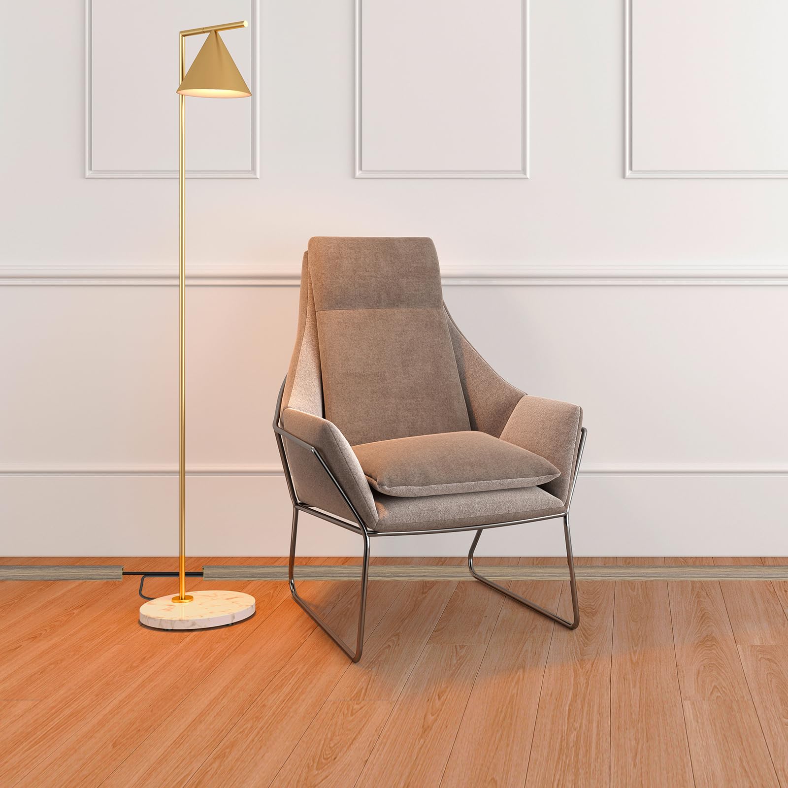Cubierta de cable de suelo, 0.3 x 0.27 pulgadas, autoadhesiva, para suelo, 3 m, para gestión de cables de suelo, protector de cables eléctricos para oficinas, gimnasio, exposiciones, madera, marrón