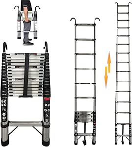 Échelle Télescopique 3,2m Aluminium - Charge 150kg, Pliable Et Portable
