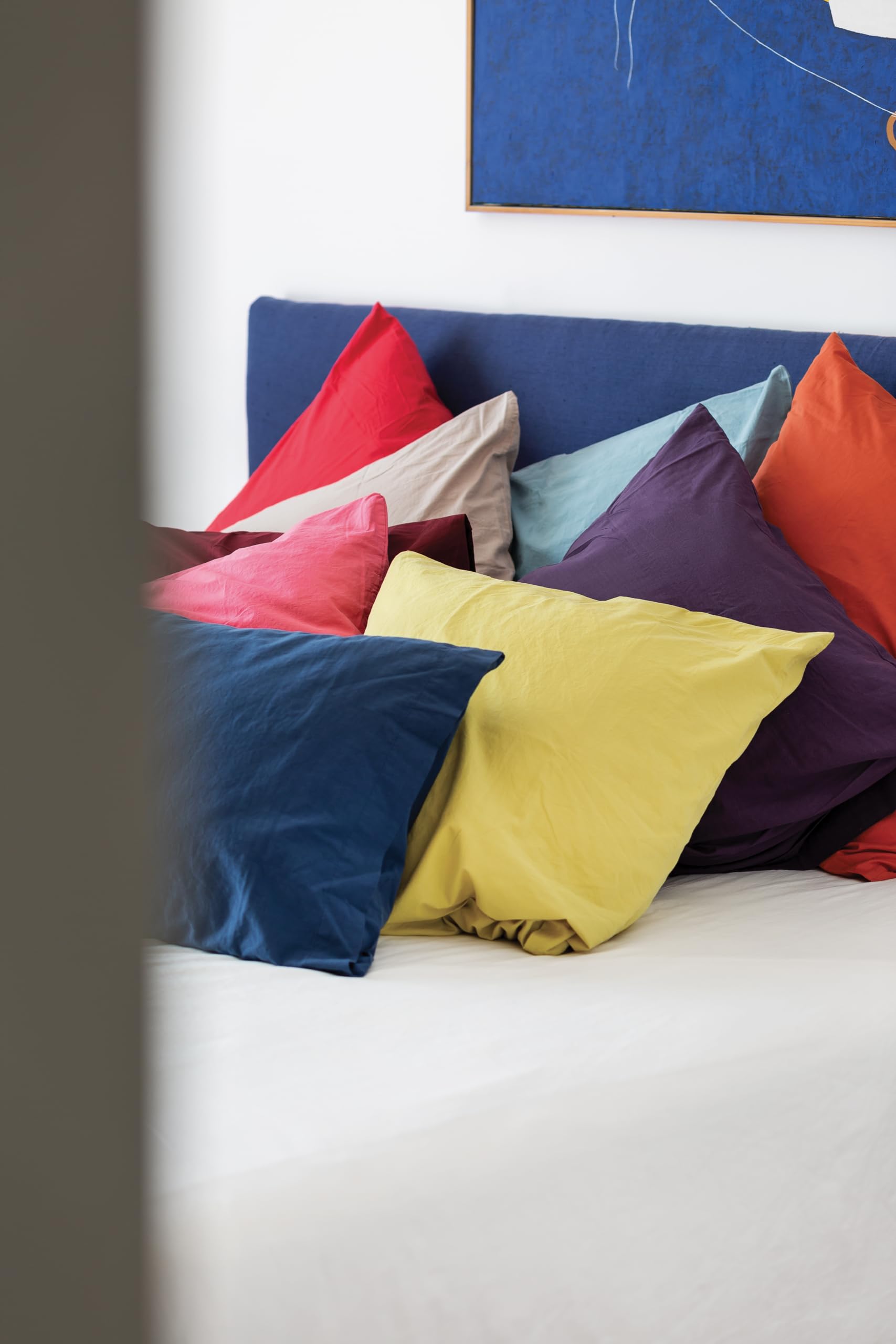 Cap Ferret Washed Cotton Flat Sheet, 270 cm x 290 cm, Fig