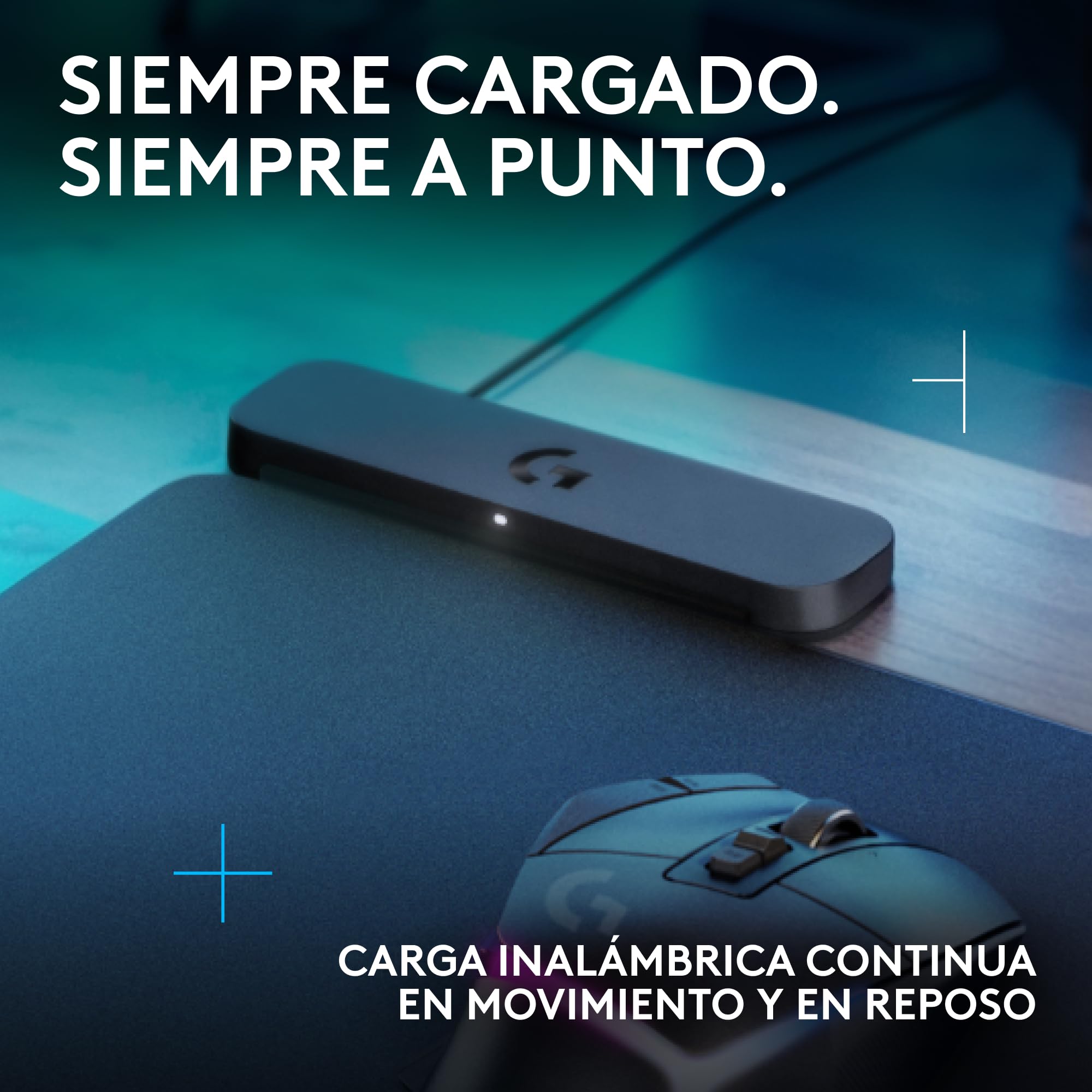 Logitech G POWERPLAY 2, Alfombrilla de ratón con Carga inalámbrica para Ratones para Gaming Logitech G compatibles, 34,5 x 28,4 cm, 3,5 mm de Grosor, para PC/Mac - Negro