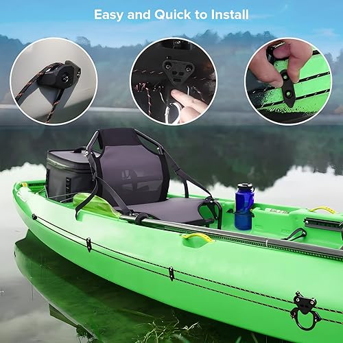 Miniatura 6 de Kit de carro de anclaje para kayak, sistema de carro de anclaje para canoa de kayak