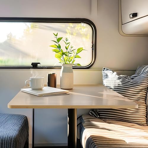 Miniatura 133 de Kaboon Mesa universal de 24 x 24 pulgadas, paquete de 2, solo encimera reversible de melamina, uso doméstico o comercial en interiores, 1 pulgada