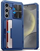 Vista 25 de ATATOO Funda para Samsung Galaxy S24 FE con tarjetero (almacena 4-5 tarjetas) [bloqueo RFID] y cubierta de cámara deslizante, protección de grado